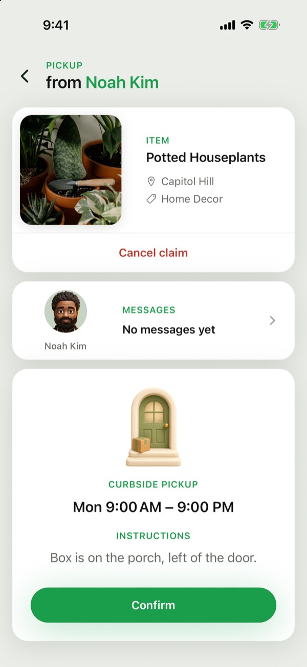Handoffs: confirm curbside